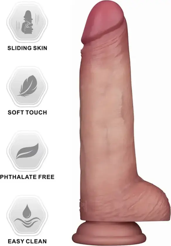 Sliding Skin Pro II Dual Layer Silicone Dildo 21,5 cm