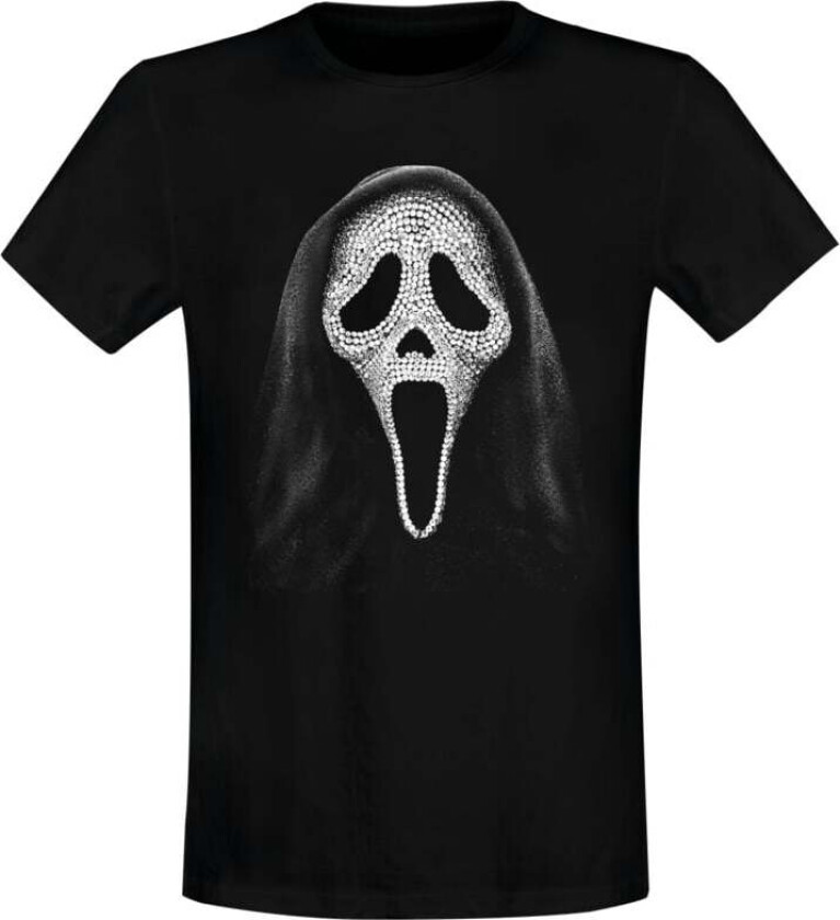 T-skjorte - Ghostface - Bling - S til 3XL - Herrer - svart