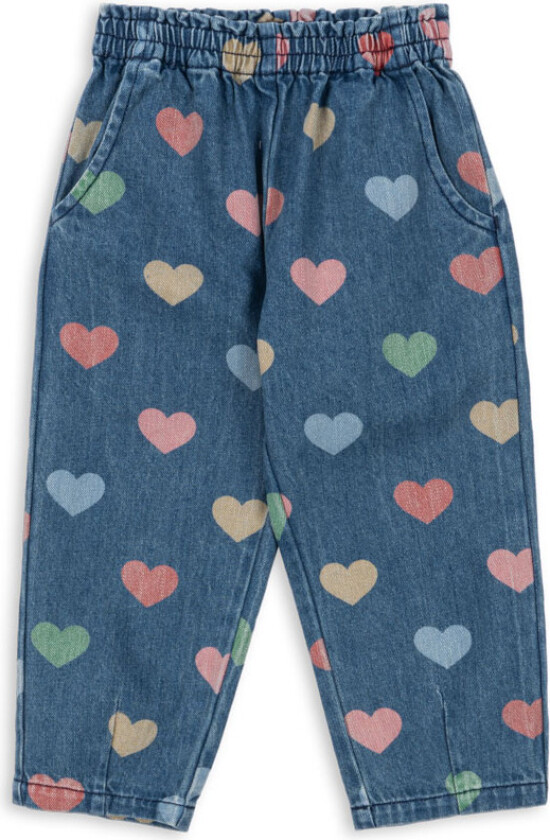 Magot Denimbukser Med Volanger Bon Coeur Coloré Magot Frill Pants Gots Bon Coeur Coloré 18 months Kremfarget 18 måneder kvinne