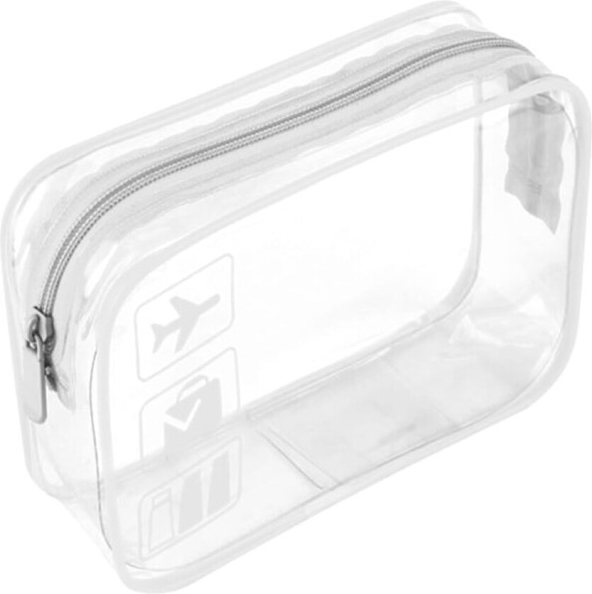 Klar Toalettmappe for Reise, TSA Godkjent, 1 Liter, Klar Toalettmappe for Flyplass, Klar Toalettmappe, Klar Dusjveske, Klar Sikkerhetsveske