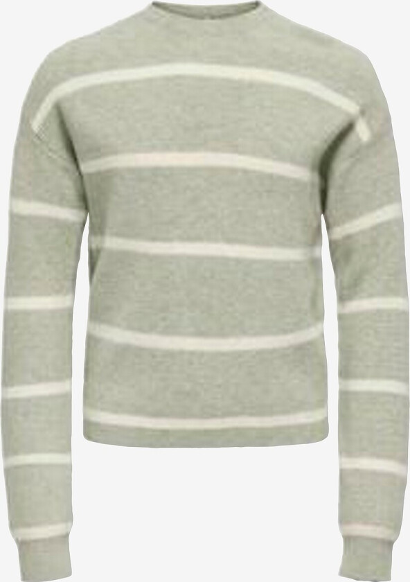 Genser kogFranca Short L/S Stripe Knt - Grå