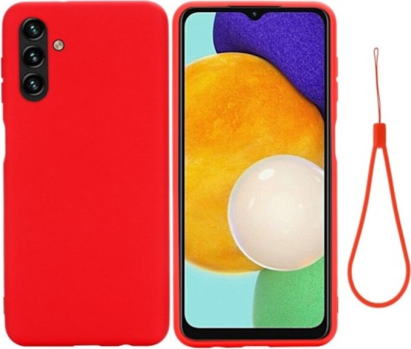 Matt flytende silikondeksel for Samsung Galaxy A13 5G - Rød