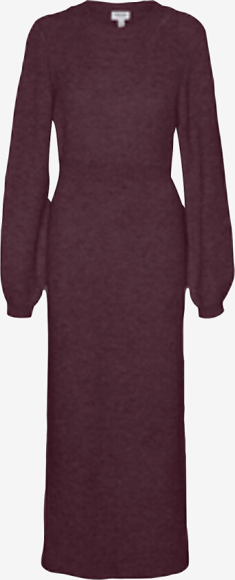 Maxikjole vmAngalina LS O-neck 7/8 Knit Dress - Rød