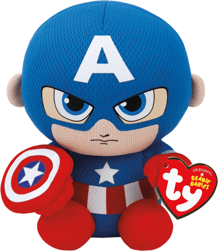 Plush - Beanie Boos - Captain America (Regular) (41189)