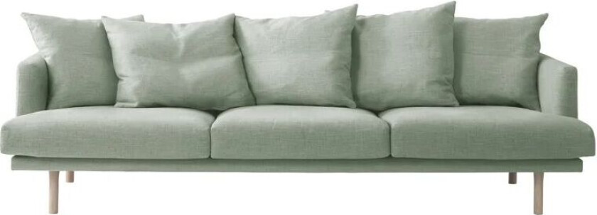 Sjövik sofa 3,5-seter Bern 0345 green, hvitoljede eikeben