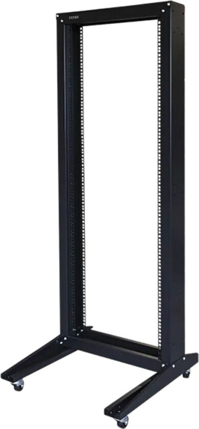 19" Open Frame W/ Wheel 32u 600x600 Black