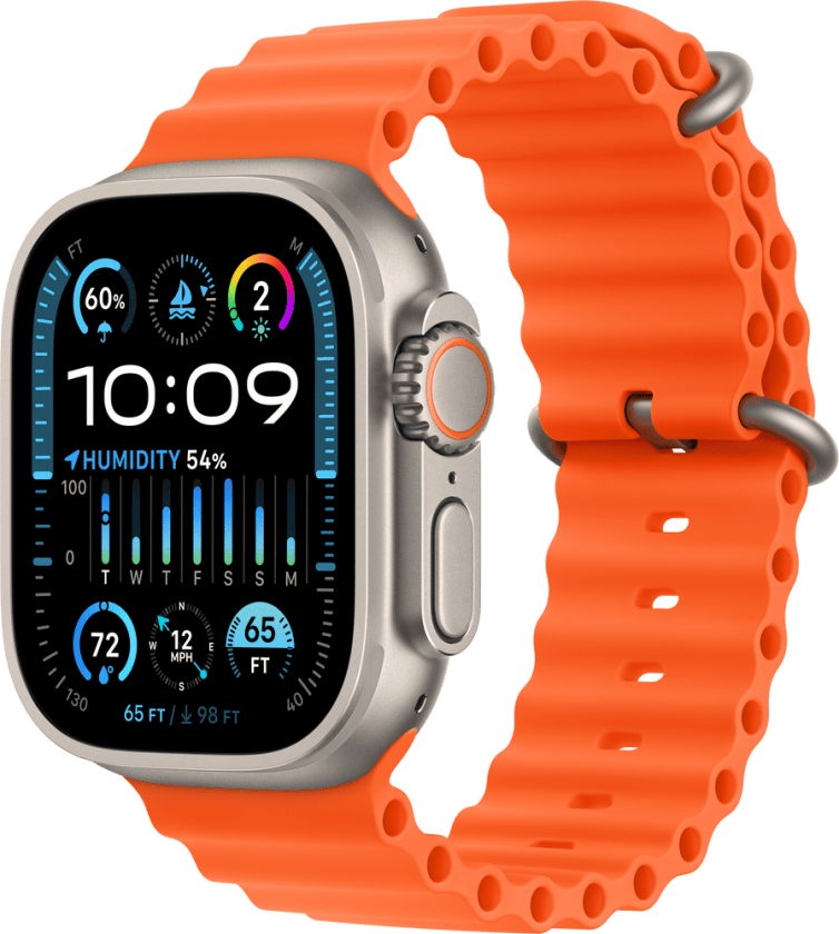 Watch Ultra 2 GPS + Cellular 49mm - Titanium Case with Orange Ocean Band