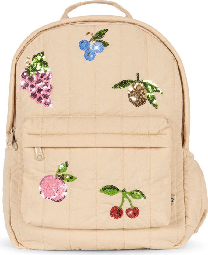 Juno Vattert Ryggsekk Med Paljetter Frappé Juno Quilted Sequin Backpack Midi Frappé One Size Kremfarget One Size 3 Y+ kvinne