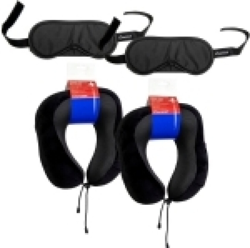 Bilde av Reisesett 4 (2 nakkeputer, 2 sovemasker)