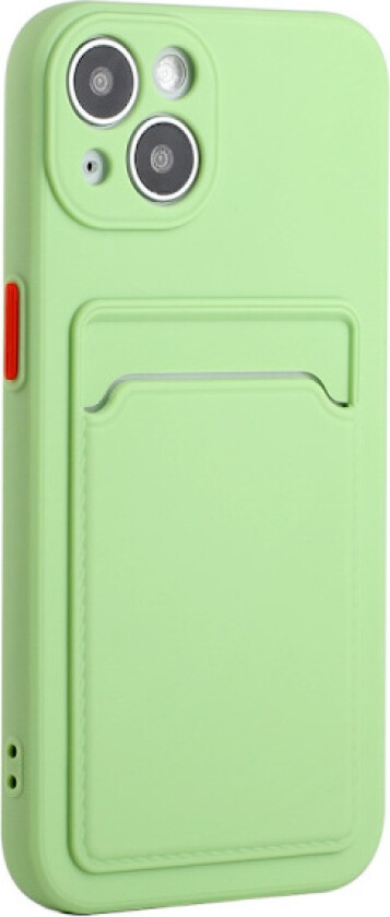 Deksel med Kortholder til iPhone 15 - Matcha Green