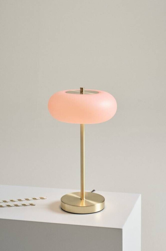 THALIA bordlampe Messing/rosa