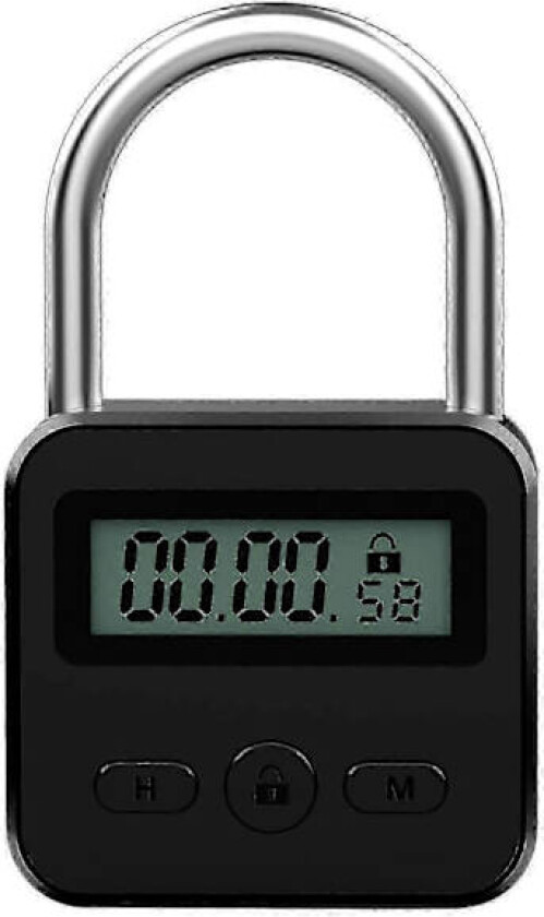 Metall Timer Lås LCD Timer Opptil 99 Timer USB Timer Hengelås - Premium