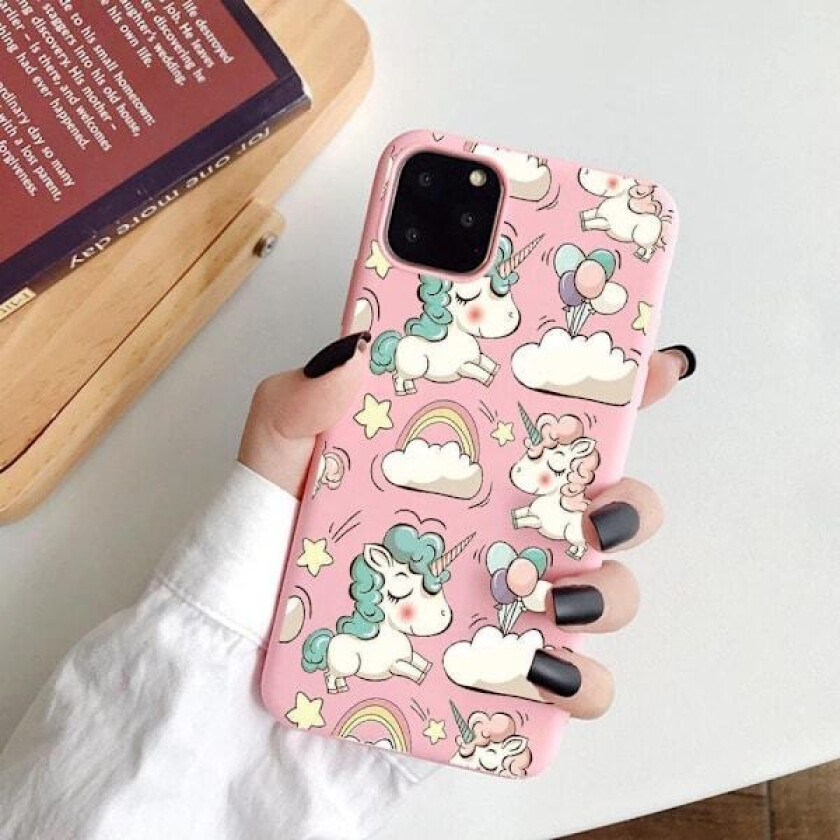 iPhone 15, Pro & Max case unicorn pink balloon rainbow