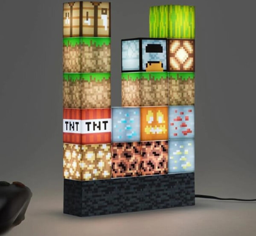 Minecraft Nattlampe Byggeklosser Sy Lampe USB Strøm