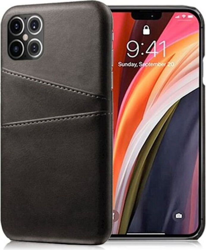 Dual Card iPhone 12 Pro Max deksel - Svart
