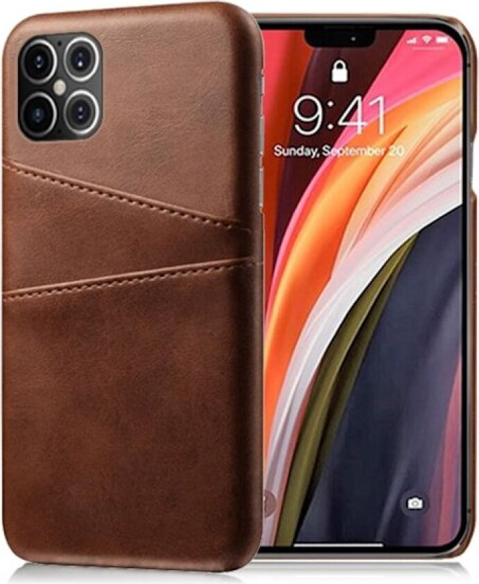 Dual Card iPhone 12 Pro Max deksel - Brun