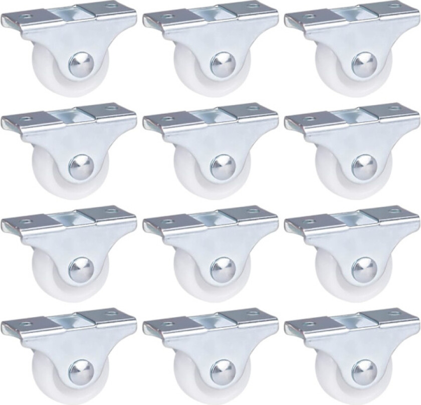Pakke med 12 små møbelhjul 25mm Små møbelhjul M