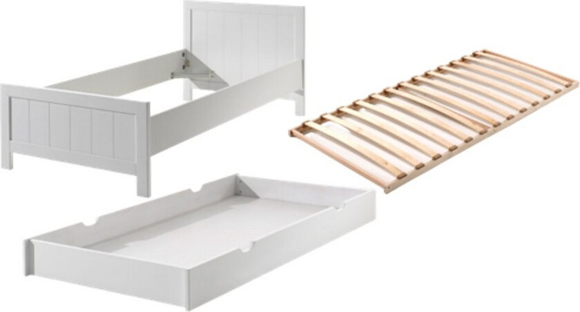 Seng med lamellbunn skuff Erik