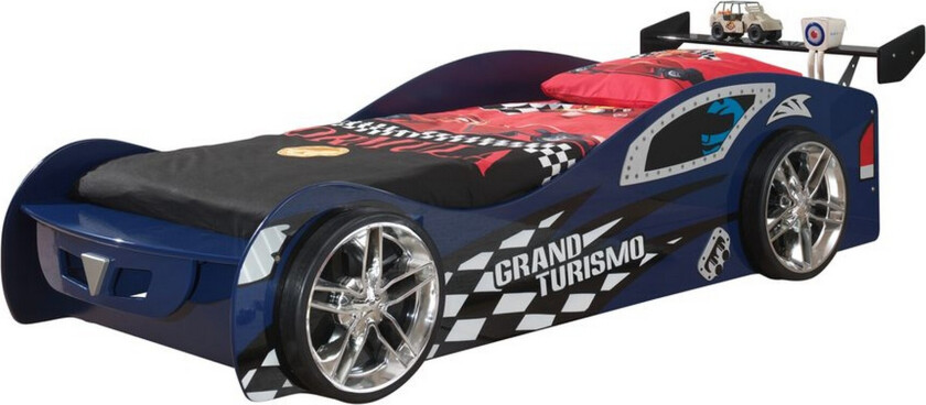 Seng Grand Turismo Blå 90x200 cm Med Madrass - Med Madrass