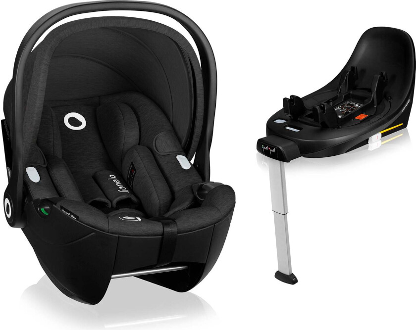 Moxie i-Size Babybilstol inkl. Base, Black - Med Base