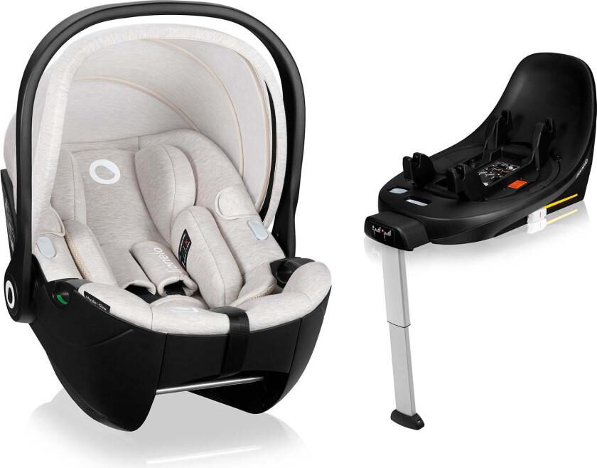 Moxie i-Size Babybilstol inkl. Base, Beige Sand - Med Base