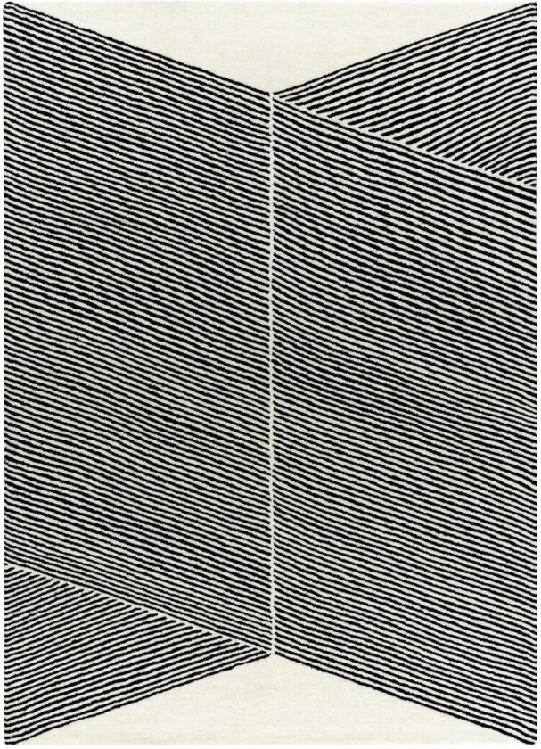 Rectangles ullteppe naturhvit 170x240 cm