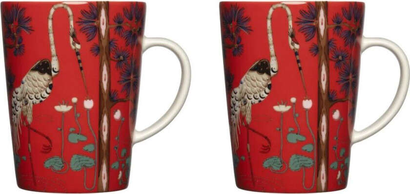 iittala Taika kopp 40 cl 15-årsjubileum 2-pakning Rød