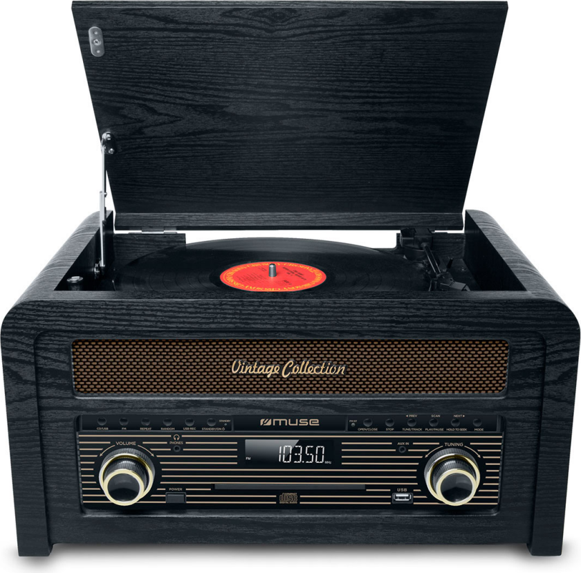 MT-115 W, Svart, Gull, 33,45,78 RPM, Rotasjon, FM, CD,CD-R,CD-RW, J-formet tonearm