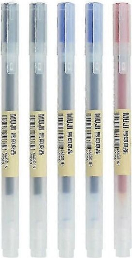 5 stk./sett Kawaii Mujis Gel Penn Svart/rød/blå 0,38 mm 0,5 mm Blekk Japan Farge Penn Kontor Skole Kulepenn Skrivesaker - MXBC