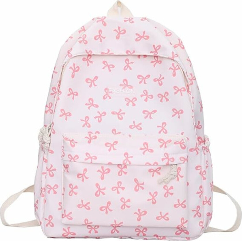 Søt Ryggsekk Estetisk Skole Ryggsekk - Kawaii Skolevesker Blomster Preppy Ryggsekk for Skolejenter Skoleveske