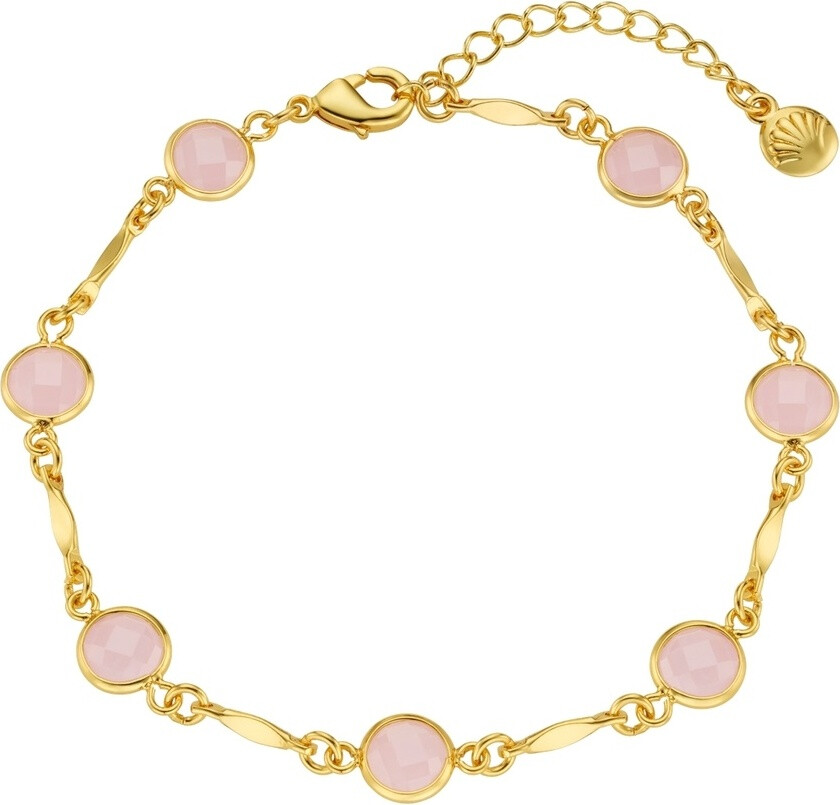 Rose Water Opal & Bar link Chain Bracelet