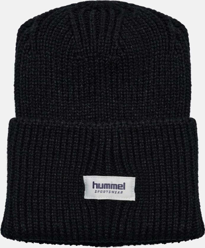 Bilde av hmlJR HEAVY RIB KNIT BEANIE, BLACK, OS CHILD, pannebånd