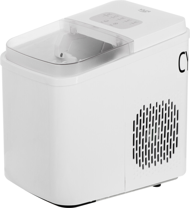 AD 8800 Ismaskin – 105 W, 12 kg/24 t, 2 størrelser, selvrens, touch – Hvit