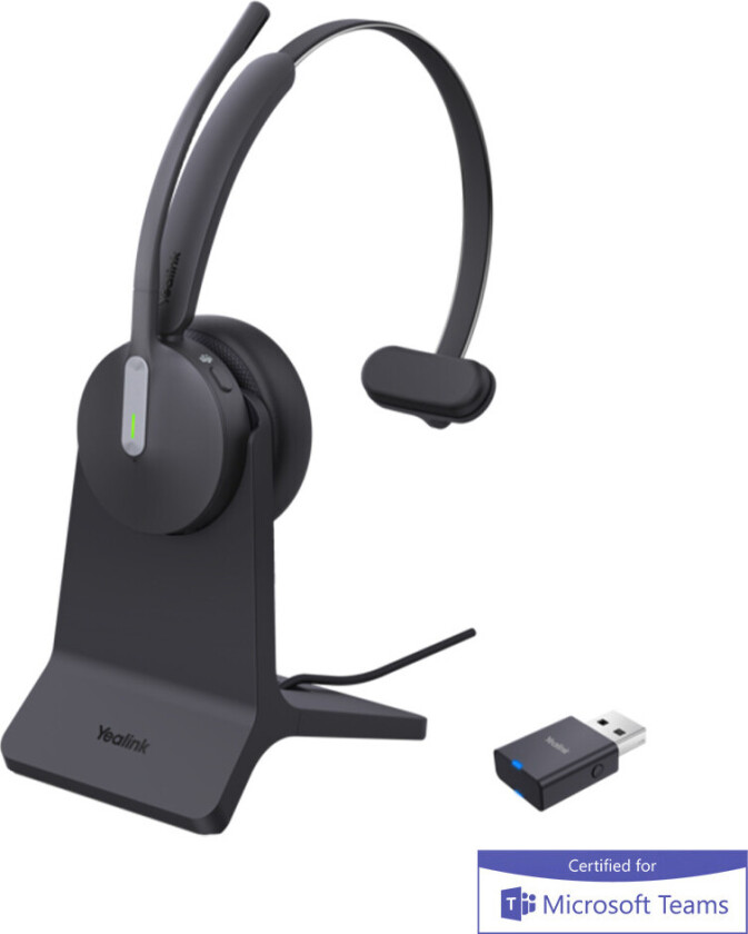 WH64 Trådløst Mono Headset - DECT, Bluetooth, 32 Timer - Sort