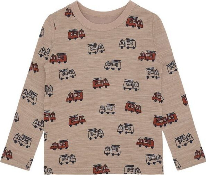 Hust and Claire Abba Firetruck ull/bambus genser, Biscuit