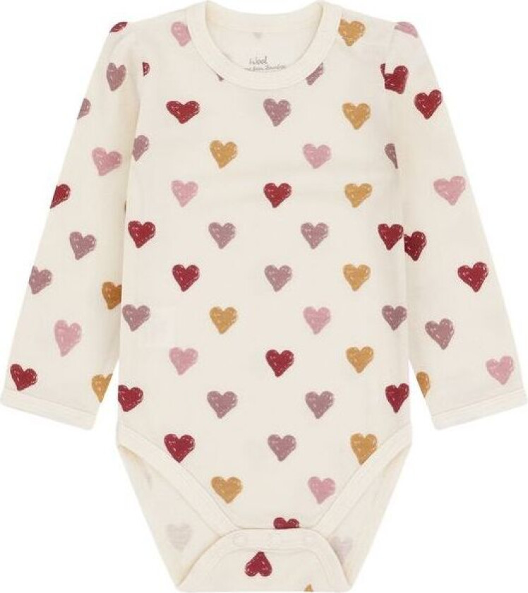 Hust and Claire Baloo Hearts ull/bambus body, Off White