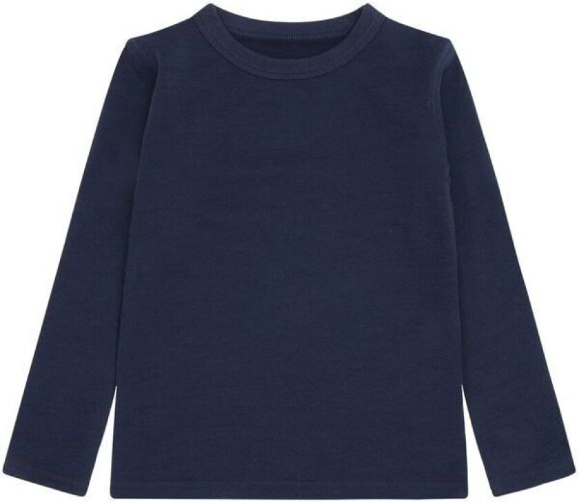 Hust and Claire ensfarget ull/bambus genser, More Navy