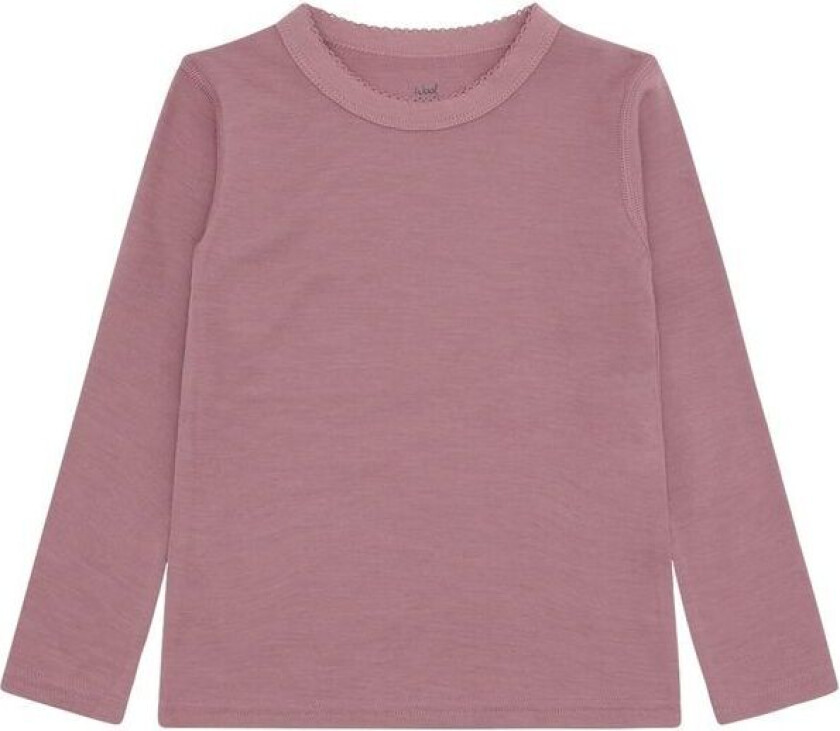 Hust and Claire ensfarget ull/bambus genser, Pale Mauve