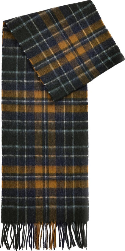 Unisex New Check Scarf Forest/Bronze Brown