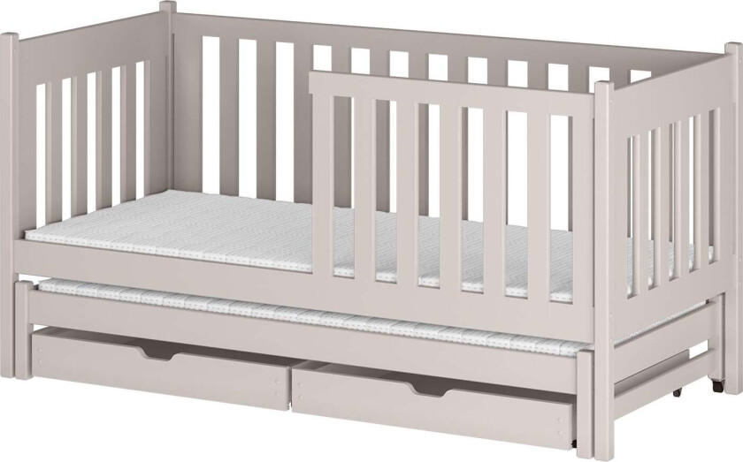 KAJA Uttrekkbar Dobbeltseng 90x190, Cashmere - Juniorsenger - Furu