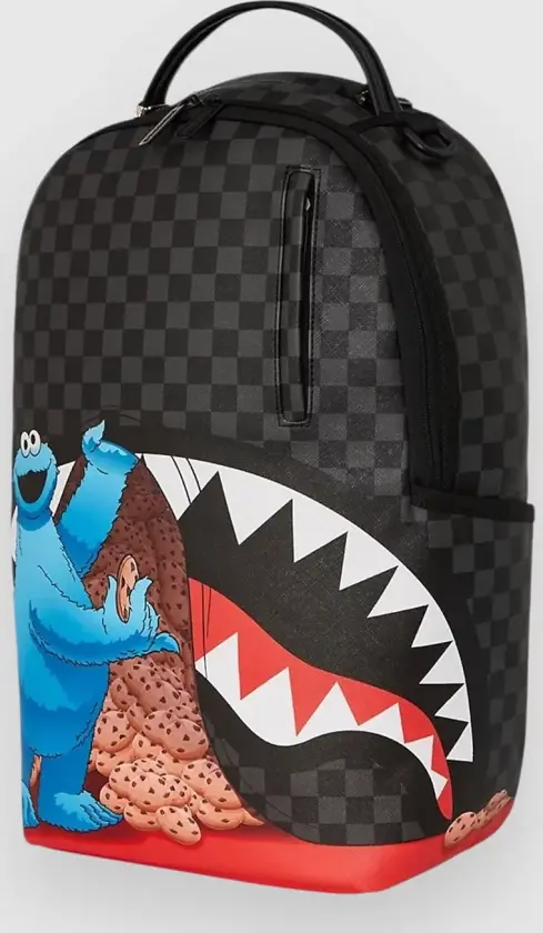 Sesame Street Cookie Monster Sneaking Ryggsekk svart