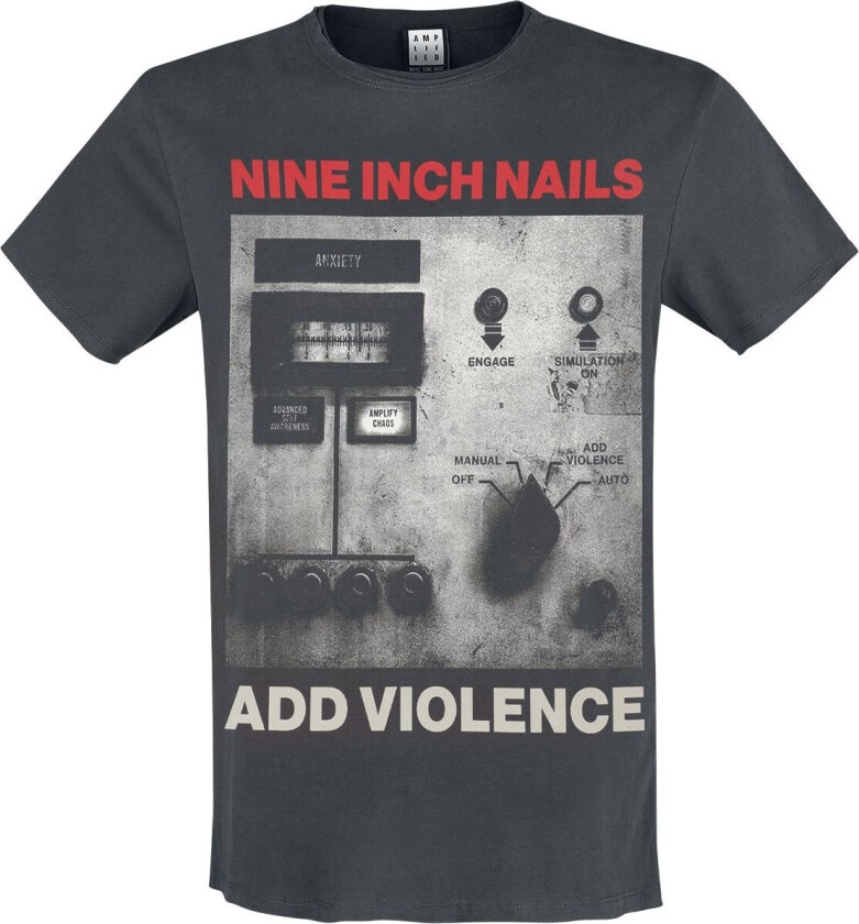 T-skjorte - Amplified Collection - Add Violence - XS til 3XL - Herrer - koksgrå