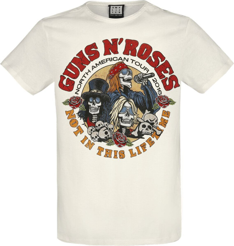 T-skjorte - Amplified Collection - North American Tour - XS til XXL - Herrer - antikk hvit