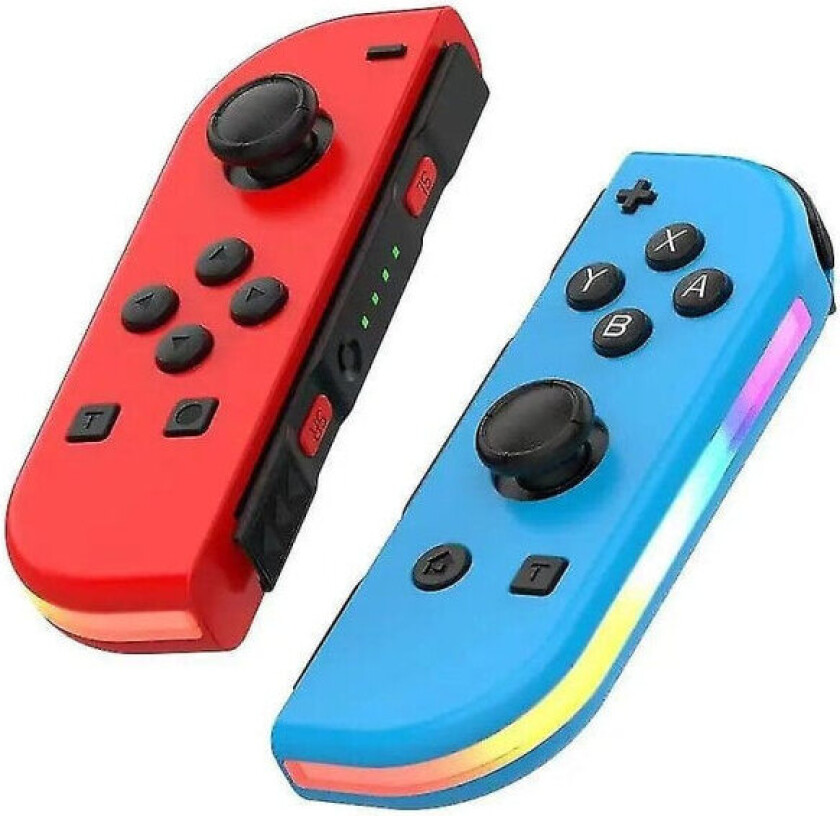 Trådløs kontroller kompatibel med Nintendo Switch, Oled, Lite Gamepad Joystick (V/H) erstatning med Rgb høyre - Rød Blå
