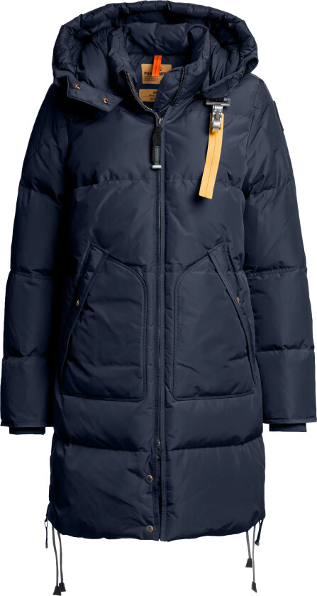 Women's Long Bear Hooded Parka Blue Navy