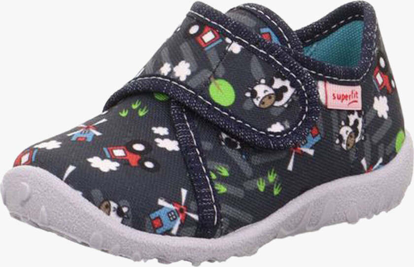 Spotty Tøfler, Blue/Multicoloured, 18 - Innesko & Tøfler