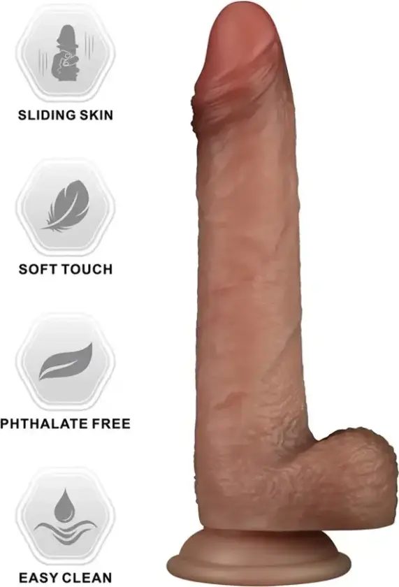 Sliding Skin Pro Dual Layer Silicone Dildo 21,6 cm