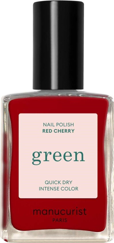 Green Nail Polish Red Cherry