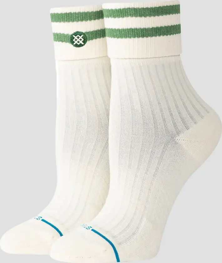 Roll Cuff Quarter Sokker hvit