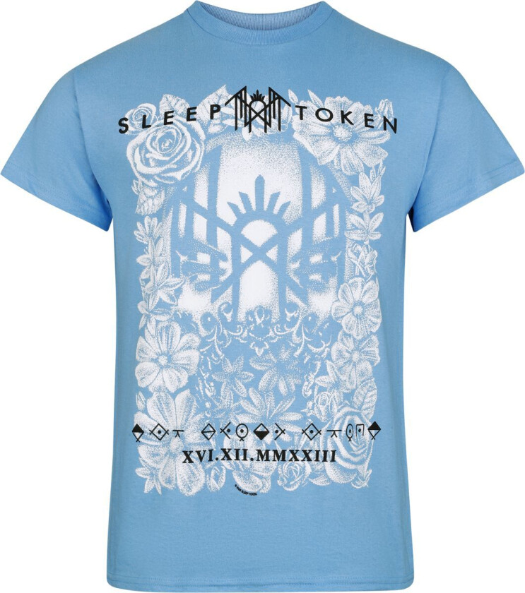 T-skjorte - Vessel Flowers - S til 4XL - Herrer - blå